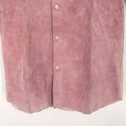 モッシモ MOSSIMO PIG LEATHER 豚革 レザーシャツ メンズ L