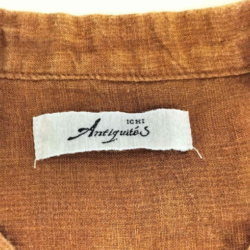ICHI antiques ギャザーリネンブラウス レディース