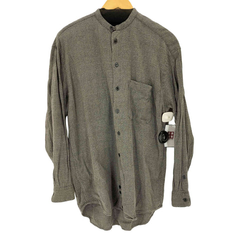 ペリーエリス PERRY ELLIS レーヨン混L/Sバンドカラーシャツ メンズ M