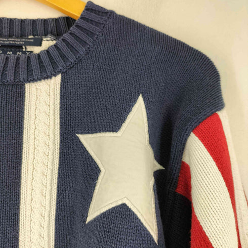トミーヒルフィガー TOMMY HILFIGER 星ワッペン デザインコットンニット メンズ import:M
