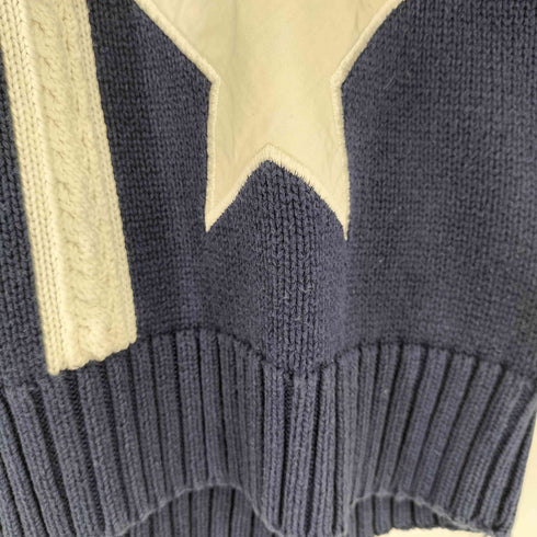 トミーヒルフィガー TOMMY HILFIGER 星ワッペン デザインコットンニット メンズ import:M