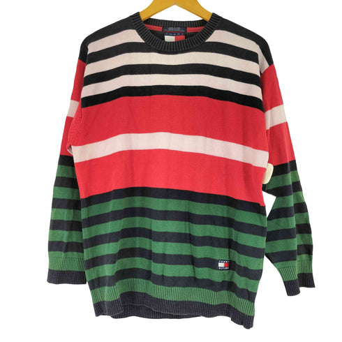 トミーヒルフィガー TOMMY HILFIGER ボーダーデザインコットンニット メンズ import:M