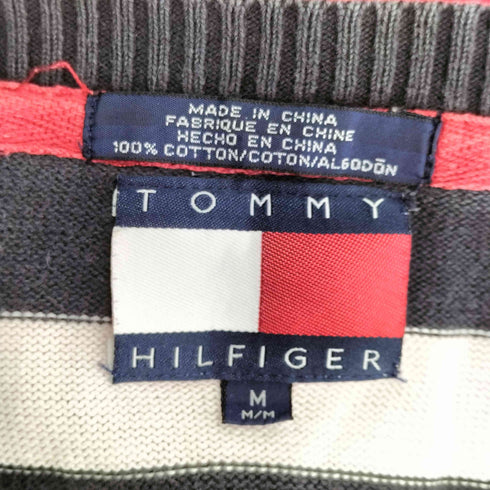 トミーヒルフィガー TOMMY HILFIGER ボーダーデザインコットンニット メンズ import:M