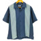 90S MILANO BAY レーヨン混 切替 開襟 S/S シャツ メンズ import:L