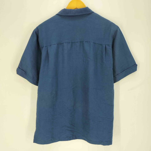 90S MILANO BAY レーヨン混 切替 開襟 S/S シャツ メンズ import:L