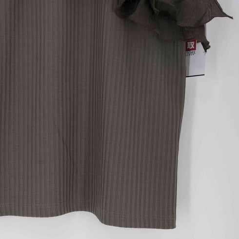 ランバンオンブルー LANVIN en Bleu フリルドッキング リブ カットソー レディース EUR:38