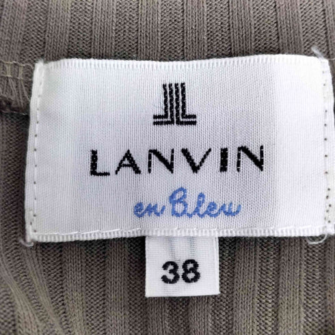 ランバンオンブルー LANVIN en Bleu フリルドッキング リブ カットソー レディース EUR:38