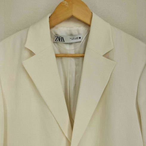 ザラ ZARA WOMEN NEW OVERSIZED LINEN BLEND BLAZER レディース import:L
