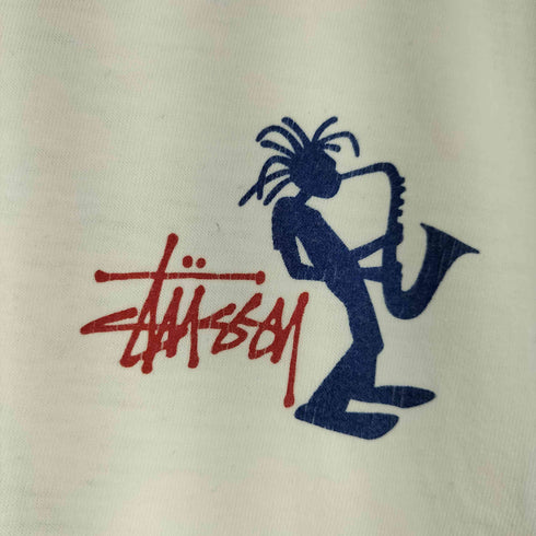 ステューシー Stussy 90S MADE IN USA 両面プリント S/S Tシャツ シャドーマン サックスマン メンズ import:L