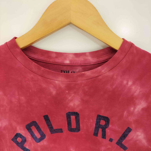 ポロラルフローレン POLO RALPH LAUREN フロントロゴ タイダイ染め クルーネック コットン S/S Tシャツ レディース import:M