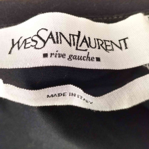 イヴサンローラン Yves Saint Laurent 00S RIVE GAUCHE トムフォード期 イタリア製 YSL フロッキーロゴプリント Tシャツ メンズ import:S