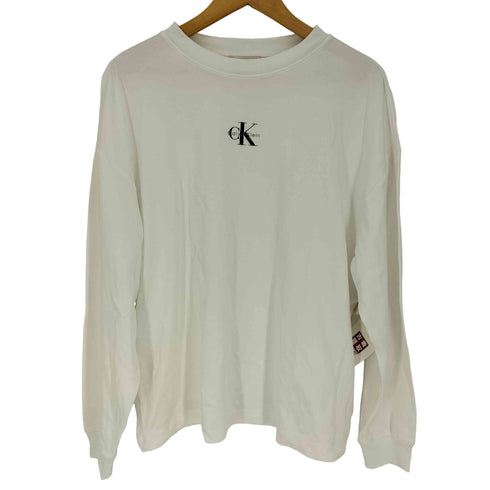 カルバンクラインジーンズ Calvin Klein Jeans 長袖Tシャツ - ミニロゴオーバーサイズロングスリーブクルーネックTシャツ メンズ import:L