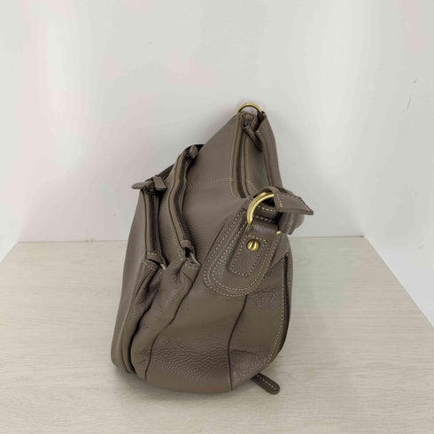 Milano House シボ革 ジップポケット レザー ワンショルダーバッグ レディース