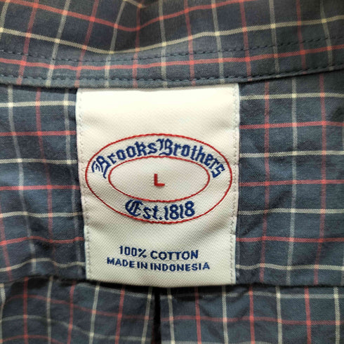 ブルックスブラザーズ BROOKS BROTHERS チェック コットンボタンダウンシャツ メンズ import:L