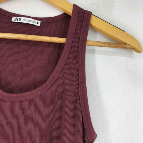 ザラ ZARA Uネック タンクトップ レディース US S
