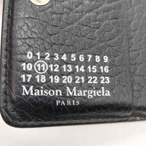 メゾンマルジェラ Maison Margiela 4ステッチ ブラック レザー ウオレット 二つ折り 財布 メンズ