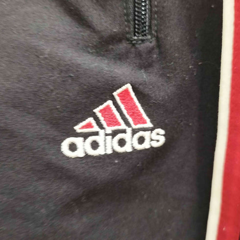 アディダス adidas 90s 万国旗タグ パフォーマンスロゴ刺繍 サイドジップ スリーストライプ イージーパンツ メンズ L