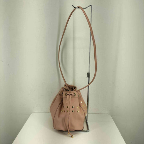 バーバリーブルーレーベル BURBERRY BLUE LABEL 裏地チェック スタッズ加工 レザー ショルダーバッグ レディース
