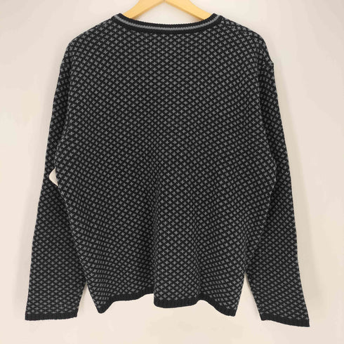 Westbound 韓国製 総柄 ウール混 アクリル Vネックニット メンズ import:XL