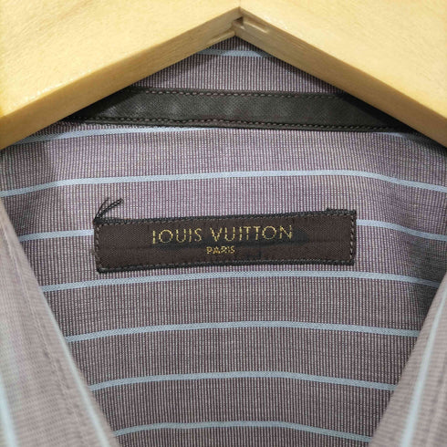 ルイヴィトン LOUIS VUITTON コットン レギュラーカラー ストライプ ドレスシャツ メンズ 41/16