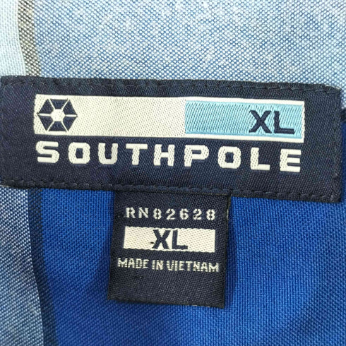 サウスポール SOUTHPOLE 90-00S ロゴ刺繍 レギュラーカラーチェックシャツ メンズ XL