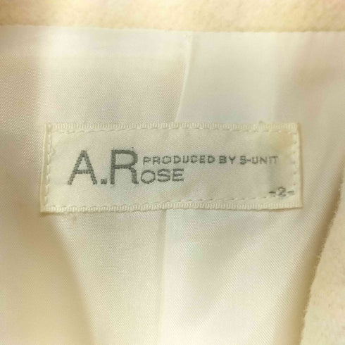 A.Rose ANGOLA&WOOL アンゴラ混ステンカラーコート レディース JPN:2