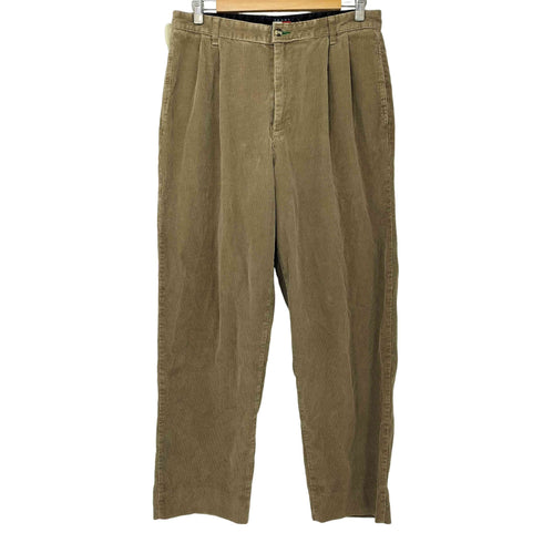 トミーヒルフィガー TOMMY HILFIGER 90s 2タック 太畝 コーデュロイ ワイド パンツ メンズ 32×32