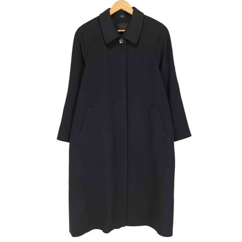 Silsefia PURE CASHMERE カシミヤ100% 比翼ステンカラーコート レディース JPN:11号