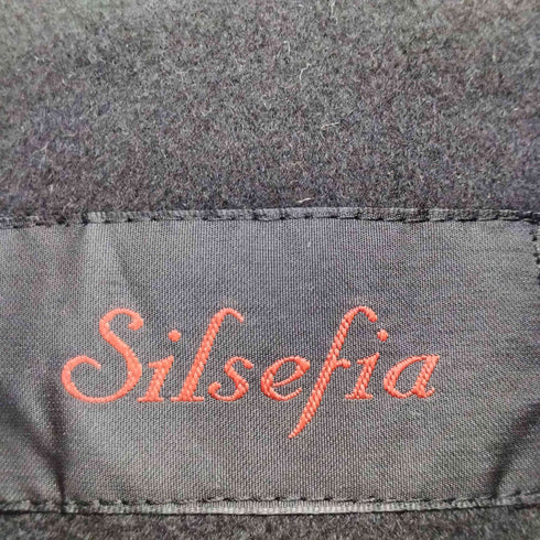 Silsefia PURE CASHMERE カシミヤ100% 比翼ステンカラーコート レディース JPN:11号