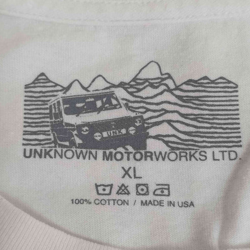 UNKNOWN MOTORWORKS LTD USA製 企業ロゴ プリント クルーネックTシャツ メンズ import:XL