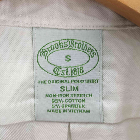 ブルックスブラザーズ BROOKS BROTHERS SLIM ロゴ刺繍 ボタンダウン 半袖シャツ メンズ import:S
