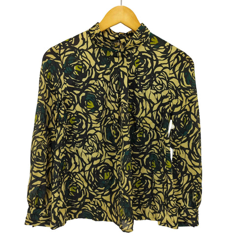 レリアン Leilian 総柄 L/S ハイネック シャツ ブラウス レディース 9