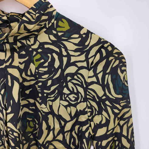 レリアン Leilian 総柄 L/S ハイネック シャツ ブラウス レディース 9