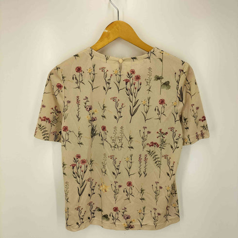 レリアン Leilian 花 総柄 S/S クルーネック ブラウス レディース 9