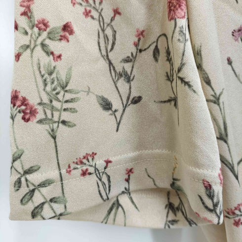 レリアン Leilian 花 総柄 S/S クルーネック ブラウス レディース 9