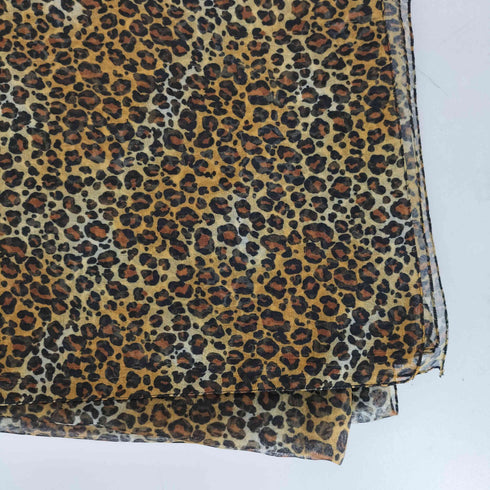 TIE RACK レオパード柄 大判スカーフ レディース