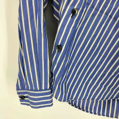 ヴィヴィアンウエストウッドアングロマニア Vivienne Westwood ANGLOMANIA アシンメトリーデザイン ストライプ シャツ メンズ 40