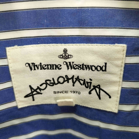 ヴィヴィアンウエストウッドアングロマニア Vivienne Westwood ANGLOMANIA アシンメトリーデザイン ストライプ シャツ メンズ 40