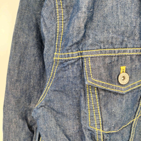 N.Y.C GOODMAN STYLE コットンリネン 月桂樹ボタン トラッカー ジャケット メンズ JPN:46
