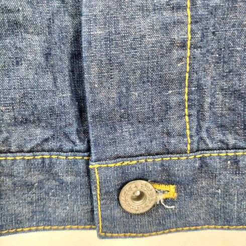 N.Y.C GOODMAN STYLE コットンリネン 月桂樹ボタン トラッカー ジャケット メンズ JPN:46