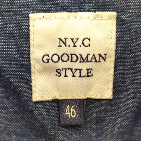 N.Y.C GOODMAN STYLE コットンリネン 月桂樹ボタン トラッカー ジャケット メンズ JPN:46