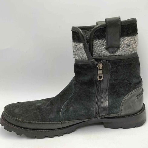 ランバンオンブルー LANVIN en Bleu スウェードレザー 切替 サイドジップ ブーツ メンズ JPN:25.5