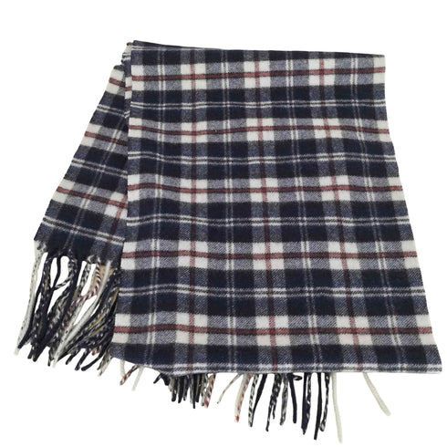 ニューヨーカー NEWYORKER pure cashmere カシミヤ100% チェックマフラー レディース