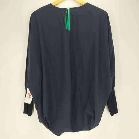 パシオーネ PASSIONE 袖リブ バックZIP プルオーバードルマンブラウス レディース JPN:38