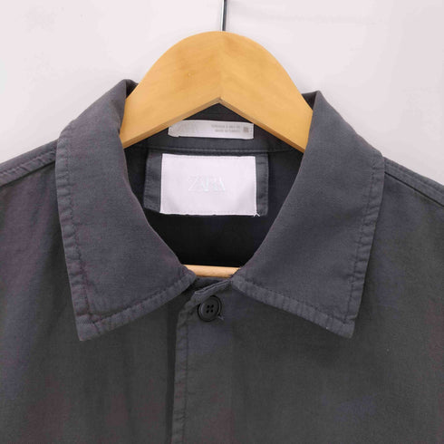 ザラ ZARA WASHED RELAXED FIT OVERSHIRT ウォッシュ加工リラックスフィットシャツジャケット メンズ import:S
