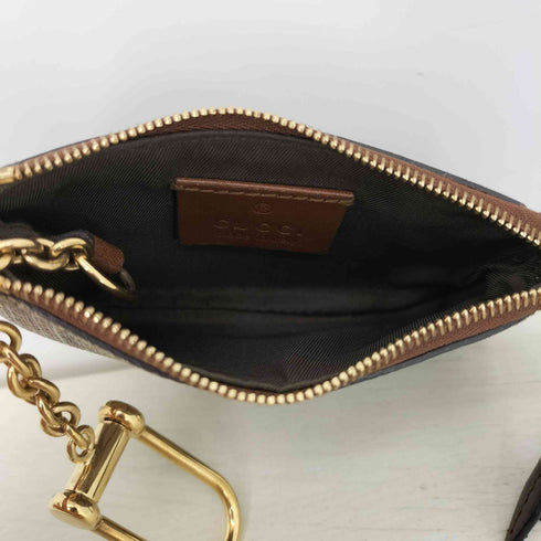グッチ GUCCI GGスプリーム レザー キーリング付き コインケース レディース