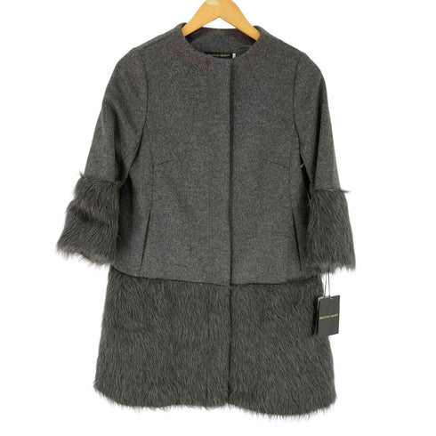 ビーティングハート BEATING HEART CASHMERE カシミヤ混 ファー付きロングコート イタリア製 レディース JPN:1