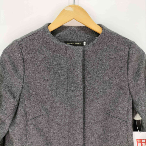 ビーティングハート BEATING HEART CASHMERE カシミヤ混 ファー付きロングコート イタリア製 レディース JPN:1