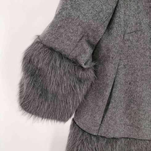 ビーティングハート BEATING HEART CASHMERE カシミヤ混 ファー付きロングコート イタリア製 レディース JPN:1