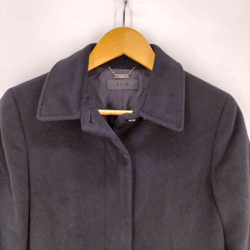 アイシービー ICB ANGOLA&WOOL 比翼ステンカラーコート レディース US:4